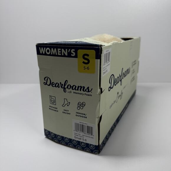 NIB • Dearfoams women’s Memory Foam Slipper Size: 5-6 - Picture 6 of 8